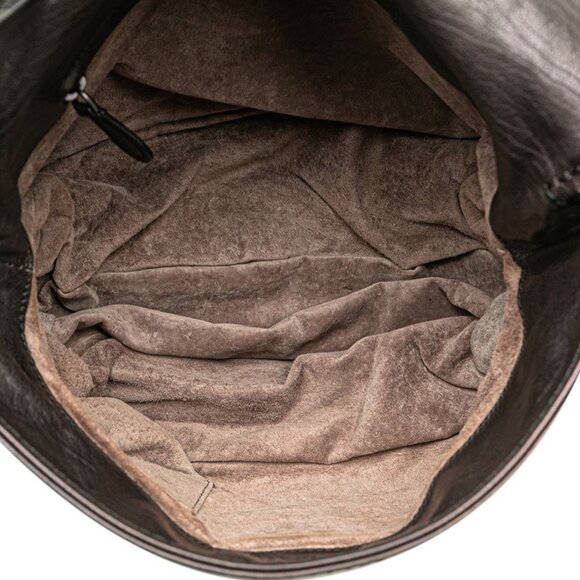 BOTTEGA VENETA Black Leather Intrecciato Shoulder Bag - Picture 7 of 10